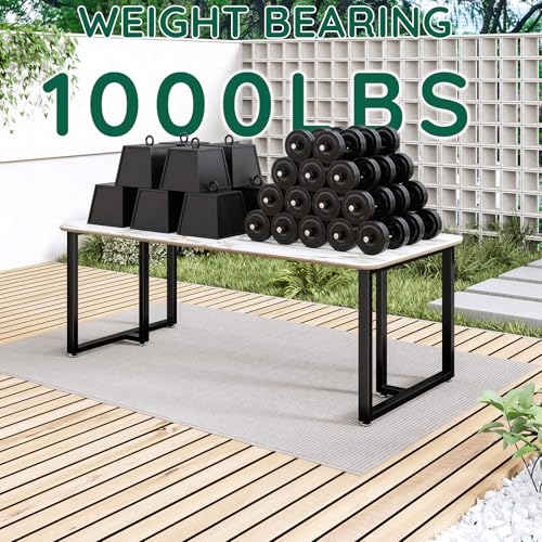 Giantjellies T Shape Heavy Duty Metal Table Legs Set of 2, 28" H×35" W Black Table Legs with Adjustable Foot Pads, 1000LBS Load Capacity for Desk Dining Bench - color: T-shape, size: 28"H35"W