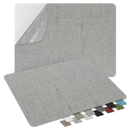 2Pcs Self-Adhesive Linen Fabric Patches, Quick Repair for Sofas, Tents, Car Seats /8" x 11", Flower Grey - color: Flower Grey