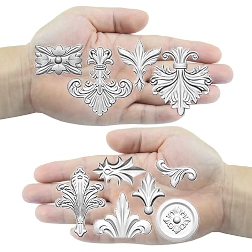 Baroque Medallion Mold for Polyclay Air Dry Clay Plaster - color: Medallion Scroll #4771