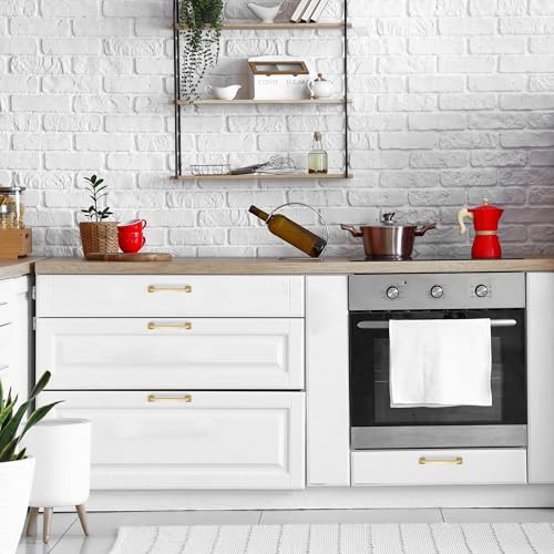 30 Pack Kitchen Cabinet Handles 5 Inch Brushed Brass Cabinet Pulls - color: Brushed Brass, size: 5 Inch Hole Centers