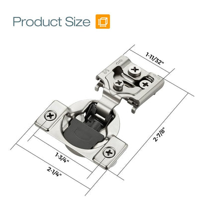 HOME EDIT 5 Pair 5/8 Inch Overlay Soft Close Cabinet Hinges Door Hinges - size: 5/8 inch Overlay