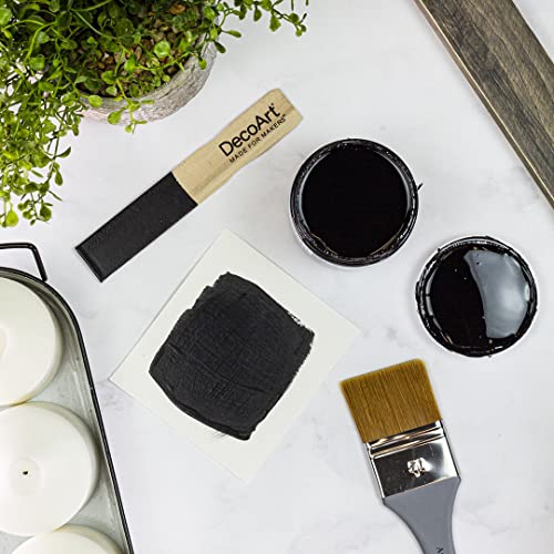 DecoArt Satin Enamels, 3 Color Combo Set, Pack of 3 Jars, Set Contains: 1 Jar - Pure White (8 fl oz), 1 Jar- Dark Denim (8 fl oz), 1 Jar - Classic Black (8 fl oz) - color: Multi