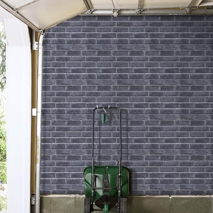 COMSTICKC 3D Faux Brick Wall Panels Peel and Stick, 10 Pcs 11.8" x 11.8" - color: Gray-1