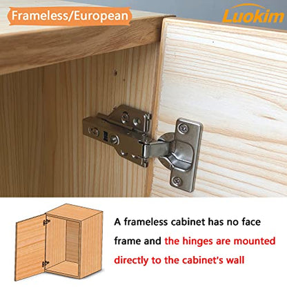 20Pcs Soft Close Full Overlay Cabinet Hinges with Clip-On Plate - color: Full Overlay, size: 20 Pieces