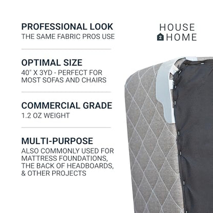 House2Home Upholstery Underlining Fabric Dust Cover 40in - size: 40-Inch x 3-Yard