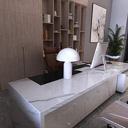 BAYYA Extra Wide Marble Granite Peel and Stick Wallpaper Ivory White - color: White, size: 31.5" x 157"