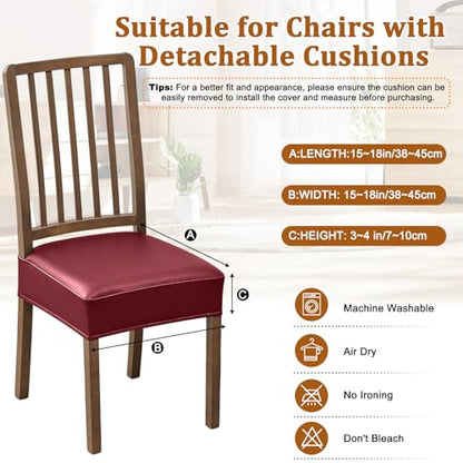 Dioxide Chair Covers,Seat Covers for Dining Room Chairs,Burgundy,Set of 2 - color: Model B - Burgundy, size: set of 2