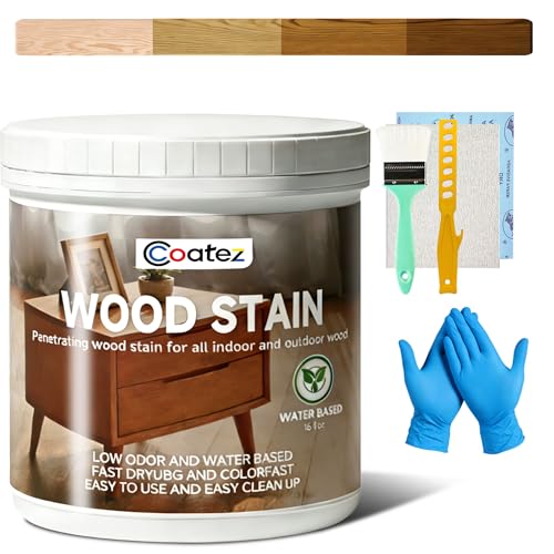 16 Fl Oz Wood Stain and Sealer in One - Teak - color: Teak, size: 16 Fl Oz