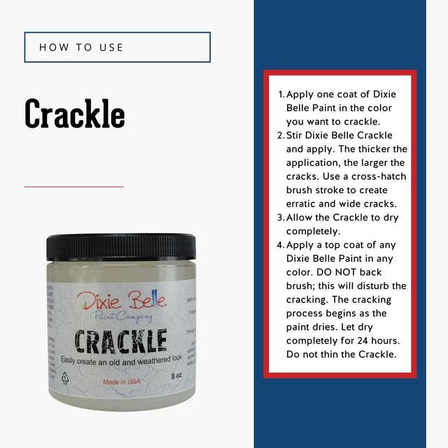 Dixie Belle Paint Company - Crackle (8oz) - Clear/Cracking Texture Paint