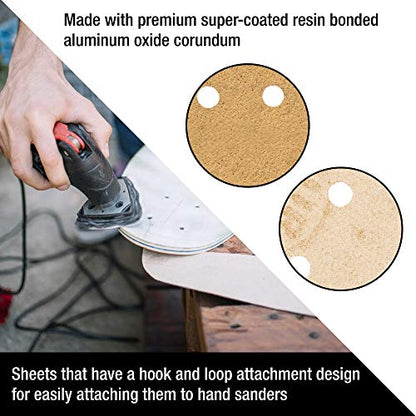 Dura-Gold Premium Triangle Oscillating Mouse Sanding Sheets - 40 Grit (Box - size: 40-Grit