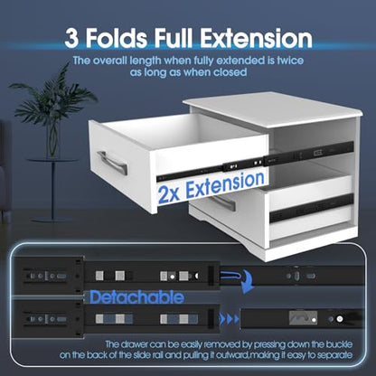 SHUHANG 1 Pair Soft Close Drawer Slides Rail 18 Inch Ball Bearing Full Extension 100 LB Capacity Heavy Duty Kitchen File Cabinet Dresser Trash Can Side Mount Glide Guide Track Black - size: 18 Inch, style: 1 Pair (Black-Soft Close)
