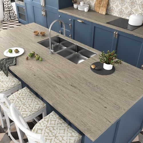 WESTICK Wood Grain Contact Paper Peel and Stick Countertops Waterproof Wood Look Wallpaper Stick and Peel Wood Contact Paper for Cabinets Kitchen Table Bedroom Dresser Desk 15.8" x 78" - color: 4.brown, size: 15.8" x 78"