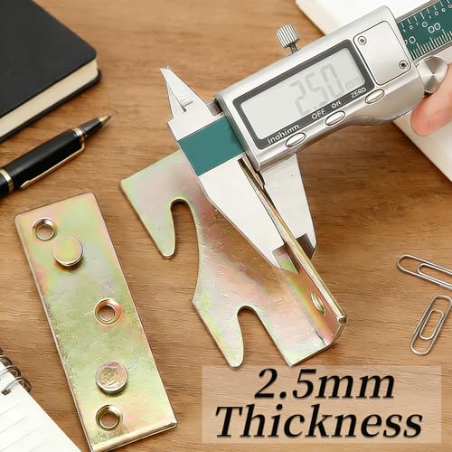 4PCS Bed Rail Brackets,Metal Bed Frame Bracket Hardware with Screw