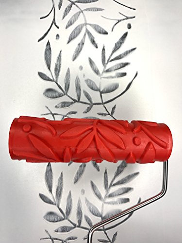 Decorative Art Texture Roller - 7" Roller (Artsy Leaf Pattern) - color: Artsy Leaf Pattern