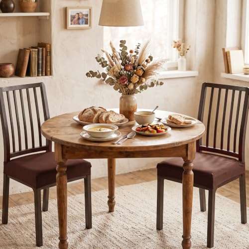 FUANGUI Dining Chair Covers Set of 2, Kitchen Chair Seat Covers - color: 06
