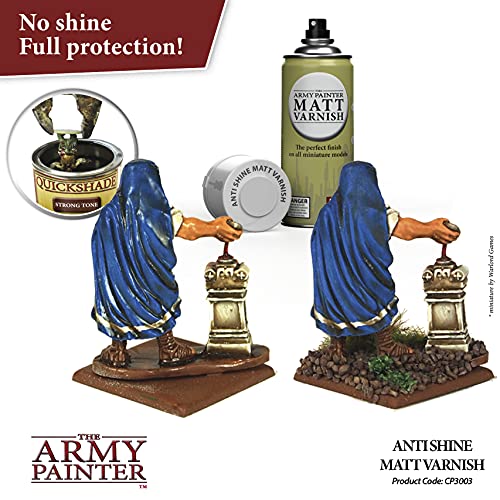 The Army Painter Varnish Duo Pack, 2 x 400 mL - Matt and Satin Protective Spray Sealers for Painted Miniatures and Models