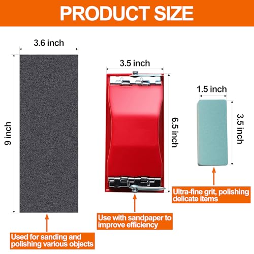 Wet & Dry Sandpaper Set, 42 Sheets of 120 to 3000 grit Sand Paper - style: sandpaper-42 pcs