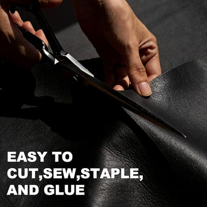 Faux Leather, Marine Vinyl PVC Leather for DIY Upholstery, Sofa Car Boat Seat Repair, Waterproof & Easy to Clean, Black (2 Yd 55x72 Inch) - color: Black, size: 2Yd (55x72inch)