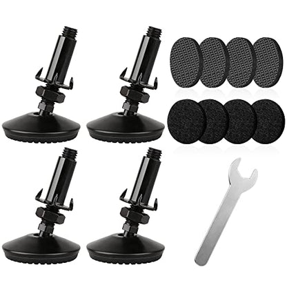 M10 Swivel Adjustable Leveling Feet, 4 Set Furniture Leveling Feet - style: Black Swivel Leg Levelers