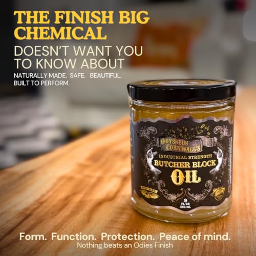 Odie's Industrial Strength Butcher Block Oil 9 oz Food Safe Curing Finish