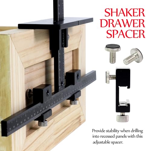 Basic Black Aluminum Alloy Cabinet Hardware Jig for Effortless Handles, Pulls, Knobs, and Hinge Installations, Hand Calibrated, Upgrade Your Cabinet Installation Game with Precision