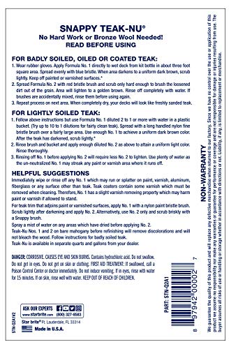 STAR BRITE Snappy Teak-Nu No 1 Restore & Renew - style: #1 & #2 32 Oz Kit