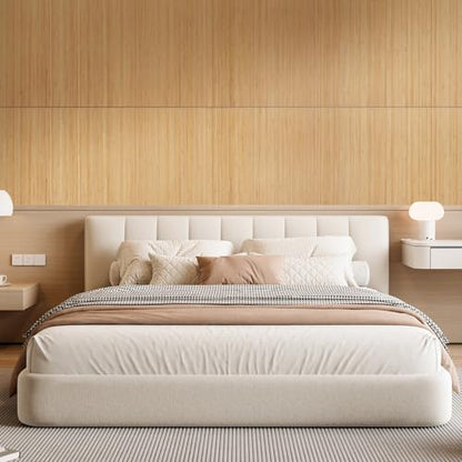 OUZUGIE 1 Pack 96x24 Inch Natural Bamboo Wall Panel - color: Twinned Carbides, size: 24" x 96"