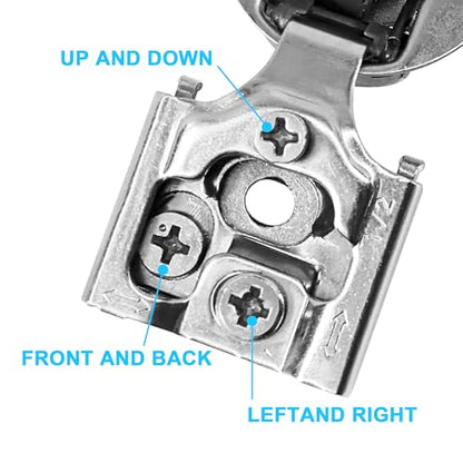 1/2 Inch Overlay Soft Close Cabinet Hinges, 30 Pack Slow Soft Close Hinges for Kitchen Cabinets Satin Nickel Hidden Self Closing Kitchen Cabinet Hinges for Cupboard - size: 1/2 inch Overlay