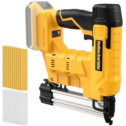 18 Gauge 2-in-1 Cordless Brad Nailer & Staple Gun, Compatible with DeWalt 20V MAX Batteries(No Battery),Includes 1000 Brad Nails & Staples for Home Improvement, DIY & Woodworking