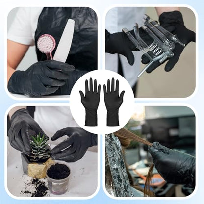 SynHHergyx Hair Dye Gloves, 3 Pcs Reusable Rubber Gloves Hair Color Glove Professional Hair Dying Tools for Home Salon Barber - size: Large