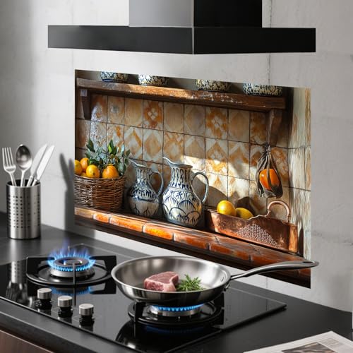 Nuxovilar Kitchen Backsplash Peel and Stick Wallpaper,17.72"x27.56" - color: A-Retro style