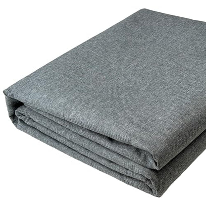 LaSilk- Premium Upholstery Fabric by the Yard, 57" Wide Thicken Faux Linen Fabric for Couch, Sofa, Chair, Pillow Cover (Deep Grey, 3 Yard) - color: Deep Grey, size: 3 yard