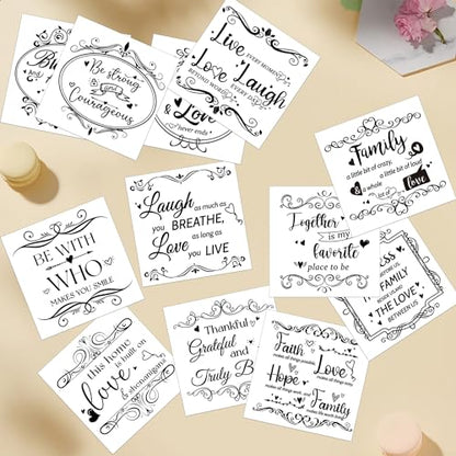 12 Pcs Stickers Rub-On Transfers for Furniture & Crafts, 6 x 6 Inch - style: Vintage