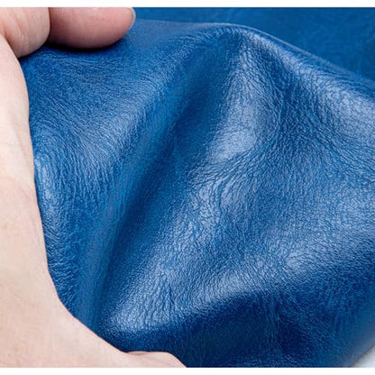 Faux Leather Fabric Sheet, 36 x 54 Inches, Texture Synthetic Material for DIY Crafts, Leather earings,Upholstery, Automotive, Sofa Projects Individual 1 Yard Cut (R-Blue, One Yard) - color: R-blue, size: One Yard