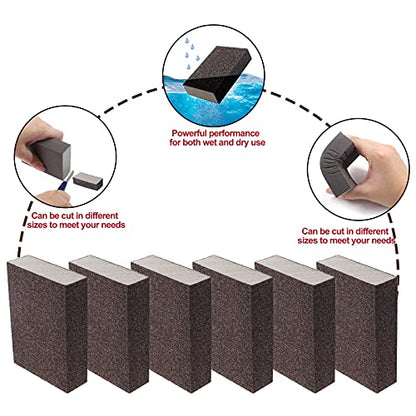 12Pcs 80 Grit Coarse Sanding Block - size: 80 Grit(Coarse)