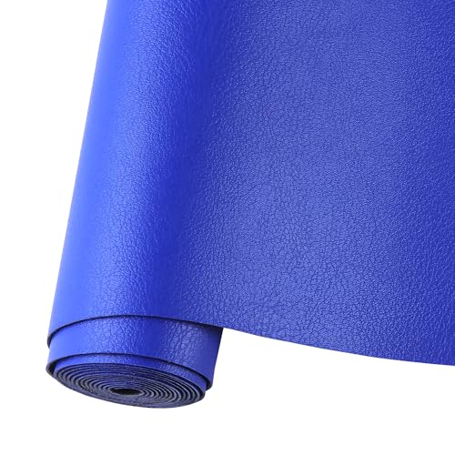Leather and Imitation Leather,Vinyl Faux Leather Sheets - color: Royal Blue, size: 1/3 Yard