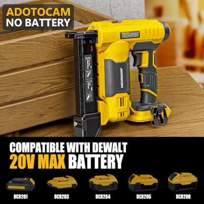 Cordless Brad Nailer for Dewalt 20V Battery (Tool Only), 2 in 1 Cordless Nail Gun with 1000 Nails and 500 Staples, Nail Gun Battery Powered for Home Improvement & Woodworking