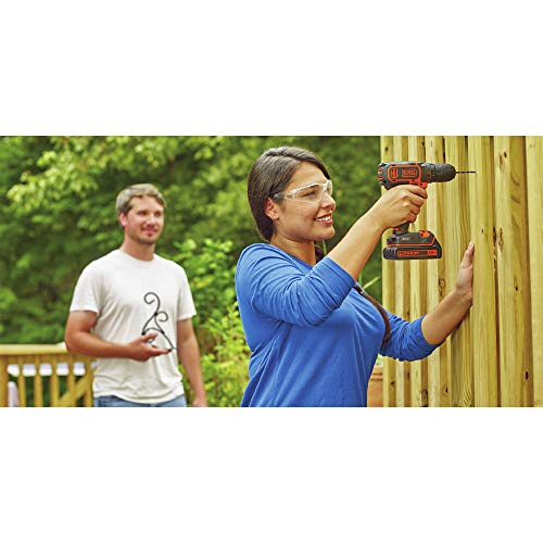 BLACK+DECKER 20V MAX Cordless Drill/Driver Kit with ‎Battery, Charger, and Double Ended Bit (BDCDD120C)