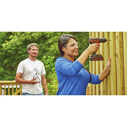 BLACK+DECKER 20V MAX Cordless Drill/Driver Kit with ‎Battery, Charger, and Double Ended Bit (BDCDD120C)