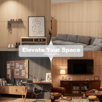 WoveN SounD Acoustic Wall Panels, Natural Oak, 10 Pack, 47.2x23.6 in - color: 10 Pack, Natural Oak, Slat Wide