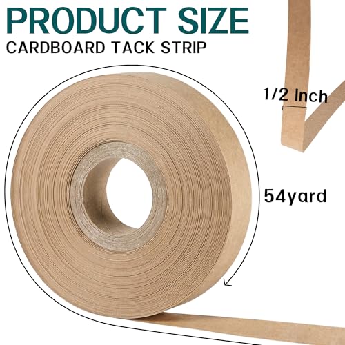 54 Yard Upholstery Tack Strip, 1/2 Inch Great for Making Professional Edges on Furniture, Couch, Chair, and Sofa - size: 54 yard
