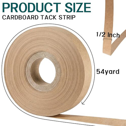 54 Yard Upholstery Tack Strip, 1/2 Inch Great for Making Professional Edges on Furniture, Couch, Chair, and Sofa - size: 54 yard