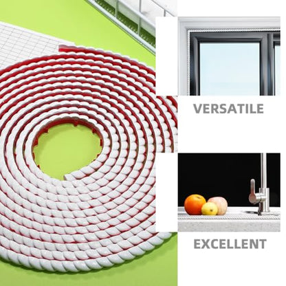 Tofficu Flexible Wall Molding Trim Peel and Stick Mirror Border for Bathroom Wall Corner Gaps Easy to Cut and Shape 196.85 0.59 0.31 in