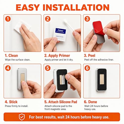 6 Pack Magnetic Cabinet Door Catch, Cabinet Magnets for Closure