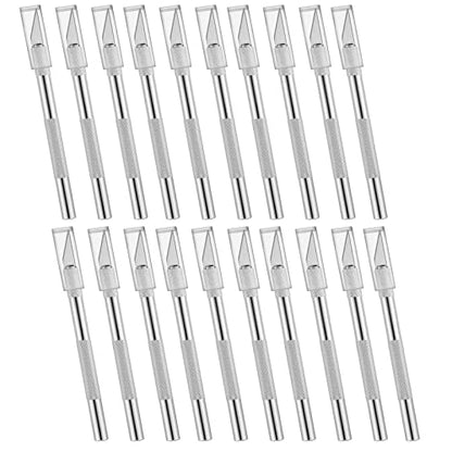 Precision Craft Knife Set - 20 Pack Razor Sharp Hobby Knives with Safety Cap for Phone Repair, Art, Scrapbooking, Stencil
