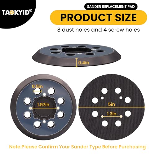 5 Inch Sander Pad with 4 Orbital Sander Foam Pad & 30 Ceramic Sanding Discs