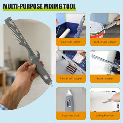 Paint Roller Kit with Extension Pole, 2 to 4FT