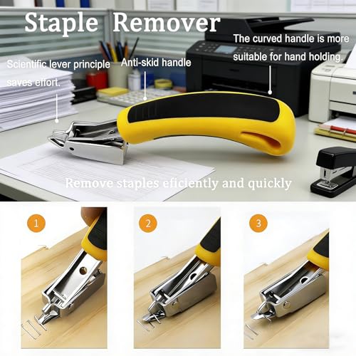 Upholstery Staple Remover Tack Puller Nail Remover Tool Set Nail Puller Plier, Staple Puller, Tack Lifter, Fastener Remover, for Furniture Floor Wall Wooden Case Car Photo Frame (5 pcs)