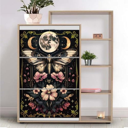 OLYCRAFT 3Pcs/Set Butterfly Earth Rub on Transfers for Furniture and Crafts 12x6 Inch Border Furniture Decals Decor Flower Transfer Stickers with 1pc Scraper for Scrapbook Window DIY Home Decor - style: Butterfly