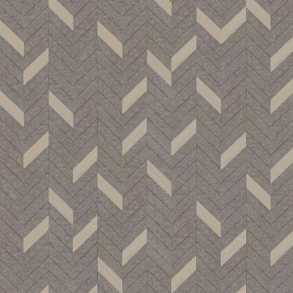 BOMNEG Herringbone Peel and Stick Wallpaper Geometric Boho Contact Paper - color: Grey Brown, size: 16" x 354"